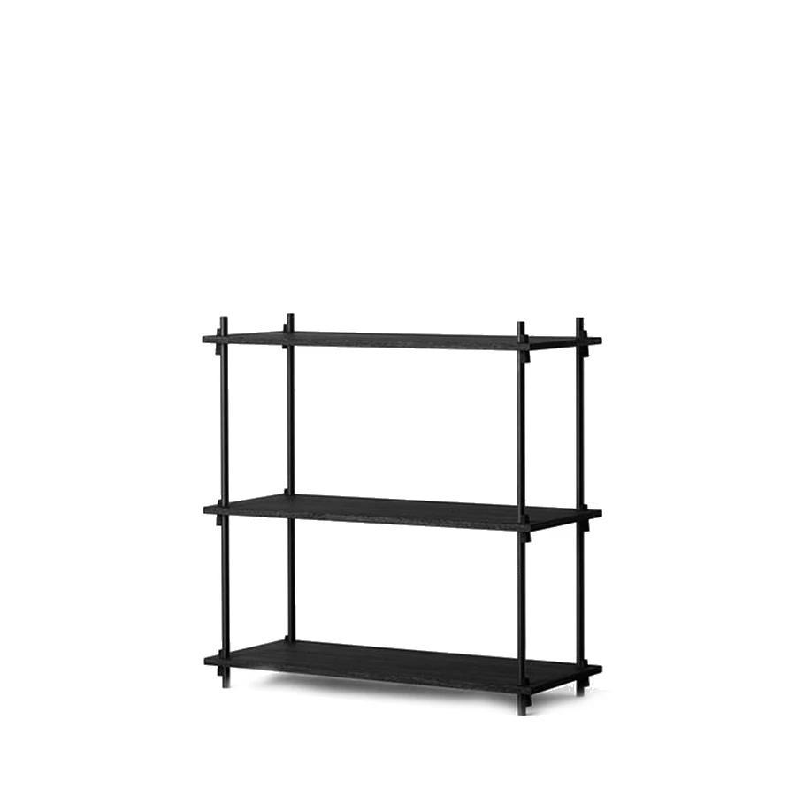 moebe shelving system low black 