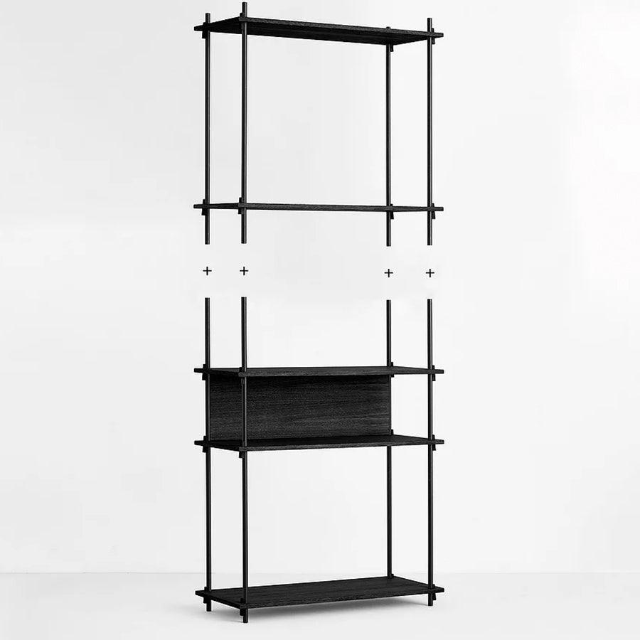Moebe shelving tall black 