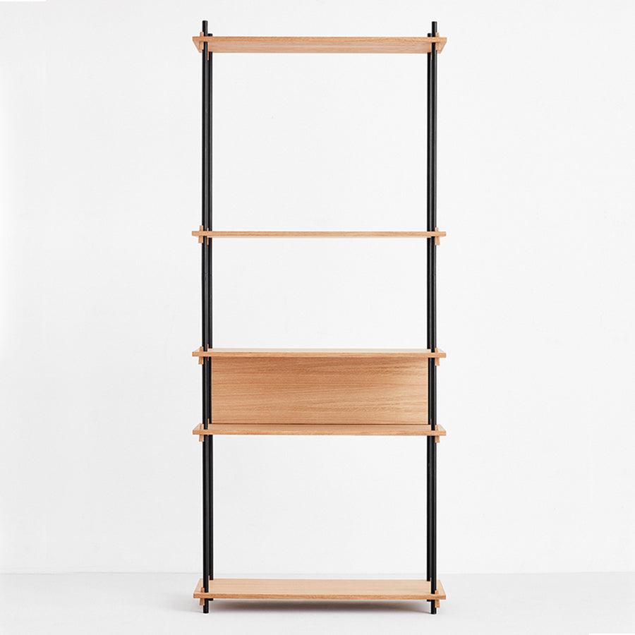 moebe shelving system oak back plate