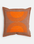 Sundowner cushion in amber brown