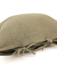 Tully Tie Cushion - Olive Green